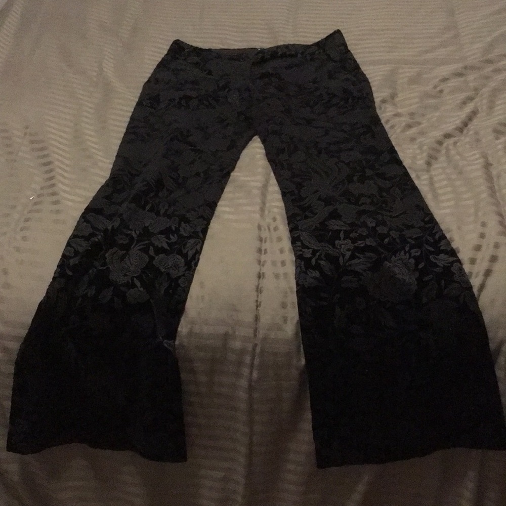 Black velvet Theory trousers